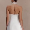 Riley Halter Suiting Mini Dress – Ivory Riley Halter Suiting Mini Dress – Ivory