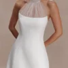 Riley Halter Suiting Mini Dress – Ivory Riley Halter Suiting Mini Dress – Ivory