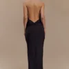 Rinna Satin Halter Maxi Dress – Black Rinna Satin Halter Maxi Dress – Black