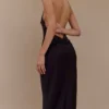Rinna Satin Halter Maxi Dress – Black Rinna Satin Halter Maxi Dress – Black