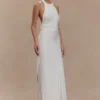 Rinna Satin Halter Maxi Dress – Ivory
