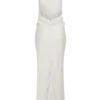 Rinna Satin Halter Maxi Dress – Ivory