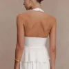 River Halter Neck Sleeveless Top – White