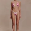 Robyn Beaded Triangle Bikini Top – Pink Robyn Beaded Triangle Bikini Top – Pink