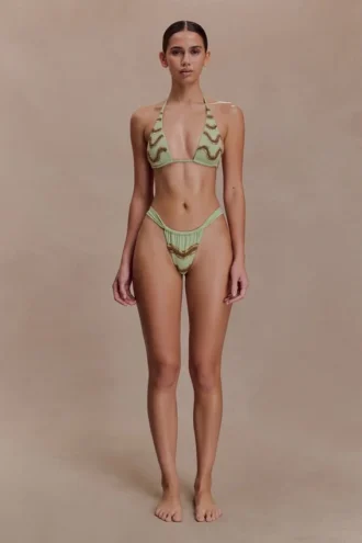 Robyn Beaded Bikini Bottom – Sage Robyn Beaded Bikini Bottom – Sage