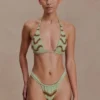 Robyn Beaded Triangle Bikini Top – Sage