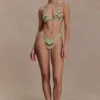 Robyn Beaded Triangle Bikini Top – Sage