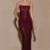 Roisin Diamante Maxi Dress – Mahogany Roisin Diamante Maxi Dress – Mahogany