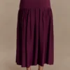 Romaine Bandage Knit Midi Skirt – Wine Romaine Bandage Knit Midi Skirt – Wine