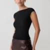 Romana Short Sleeve Mesh Top – Black Romana Short Sleeve Mesh Top – Black