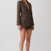 Romy Structured Blazer With Hardware – Herringbone Romy Structured Blazer With Hardware – Herringbone