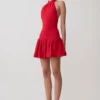 Rory Halter Mini Knit Dress – Red Rory Halter Mini Knit Dress – Red