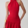 Rory Halter Mini Knit Dress – Red Rory Halter Mini Knit Dress – Red