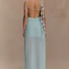 Rosalie Floral Chiffon Maxi Dress – Lagoon Rosalie Floral Chiffon Maxi Dress – Lagoon