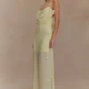 Rosalie Floral Chiffon Maxi Dress – Pastel Lemon Rosalie Floral Chiffon Maxi Dress – Pastel Lemon