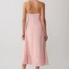 Rosie Linen Halter Midi Dress – Pink Rosie Linen Halter Midi Dress – Pink