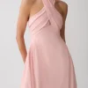 Rosie Linen Halter Midi Dress – Pink Rosie Linen Halter Midi Dress – Pink