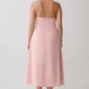 Rosie Linen Halter Midi Dress – Pink Rosie Linen Halter Midi Dress – Pink