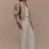 Rudy Suede Bomber Jacket – Sand