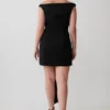 Runa Off Shoulder Mini Dress With Waist Tie – Black Runa Off Shoulder Mini Dress With Waist Tie – Black