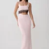 Ruvic Knit Maxi Beaded Dress – Baby Pink Ruvic Knit Maxi Beaded Dress – Baby Pink