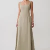 Salma Drop Waist Cotton Maxi Dress – Sage Salma Drop Waist Cotton Maxi Dress – Sage