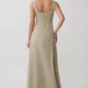 Salma Drop Waist Cotton Maxi Dress – Sage Salma Drop Waist Cotton Maxi Dress – Sage