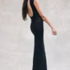 Samara Sleeveless Diamante Maxi Dress – Black Samara Sleeveless Diamante Maxi Dress – Black