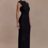 Samara Sleeveless Diamante Maxi Dress – Black Samara Sleeveless Diamante Maxi Dress – Black