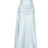 Sarah Strapless Maxi Dress With Waist Tie – Ice Blue Sarah Strapless Maxi Dress With Waist Tie – Ice Blue
