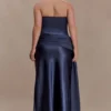 Sarah Strapless Maxi Dress With Waist Tie – Navy Sarah Strapless Maxi Dress With Waist Tie – Navy