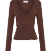 Sari Long Sleeve Modal Top – Chocolate
