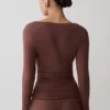 Sari Long Sleeve Modal Top – Chocolate