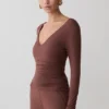Sari Long Sleeve Modal Top – Chocolate