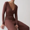 Sari Long Sleeve Modal Top – Chocolate