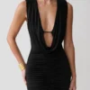 Scarlet Slinky Cowl Mini Dress – Black Scarlet Slinky Cowl Mini Dress – Black