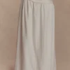 Scottie Gathered Linen Knot Maxi Skirt – Oat Marle Scottie Gathered Linen Knot Maxi Skirt – Oat Marle