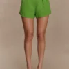 Scout Linen Belted Shorts – Green Scout Linen Belted Shorts – Green