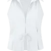 Scout Sleeveless Linen Shirt – White Scout Sleeveless Linen Shirt – White