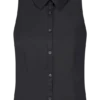 Selene Sleeveless Halter Shirt – Black