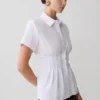 Selma Short Sleeve Linen Shirt – White Selma Short Sleeve Linen Shirt – White