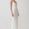 Seraphine Corset Satin Maxi Dress – Ivory