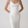 Seraphine Corset Satin Maxi Dress – Ivory