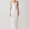 Seraphine Corset Satin Maxi Dress – Ivory