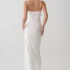 Seraphine Corset Satin Maxi Dress – Ivory
