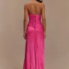 Serena Strapless Taffeta Maxi Dress – Crimson Pink Serena Strapless Taffeta Maxi Dress – Crimson Pink