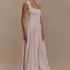 Sharon Scuba Jersey Midi Dress – Ballet Pink Sharon Scuba Jersey Midi Dress – Ballet Pink