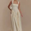 Sharon Scuba Jersey Midi Dress – Ivory Sharon Scuba Jersey Midi Dress – Ivory