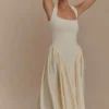 Sharon Scuba Jersey Midi Dress – Ivory Sharon Scuba Jersey Midi Dress – Ivory