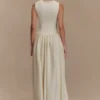 Sharon Scuba Jersey Midi Dress – Ivory Sharon Scuba Jersey Midi Dress – Ivory